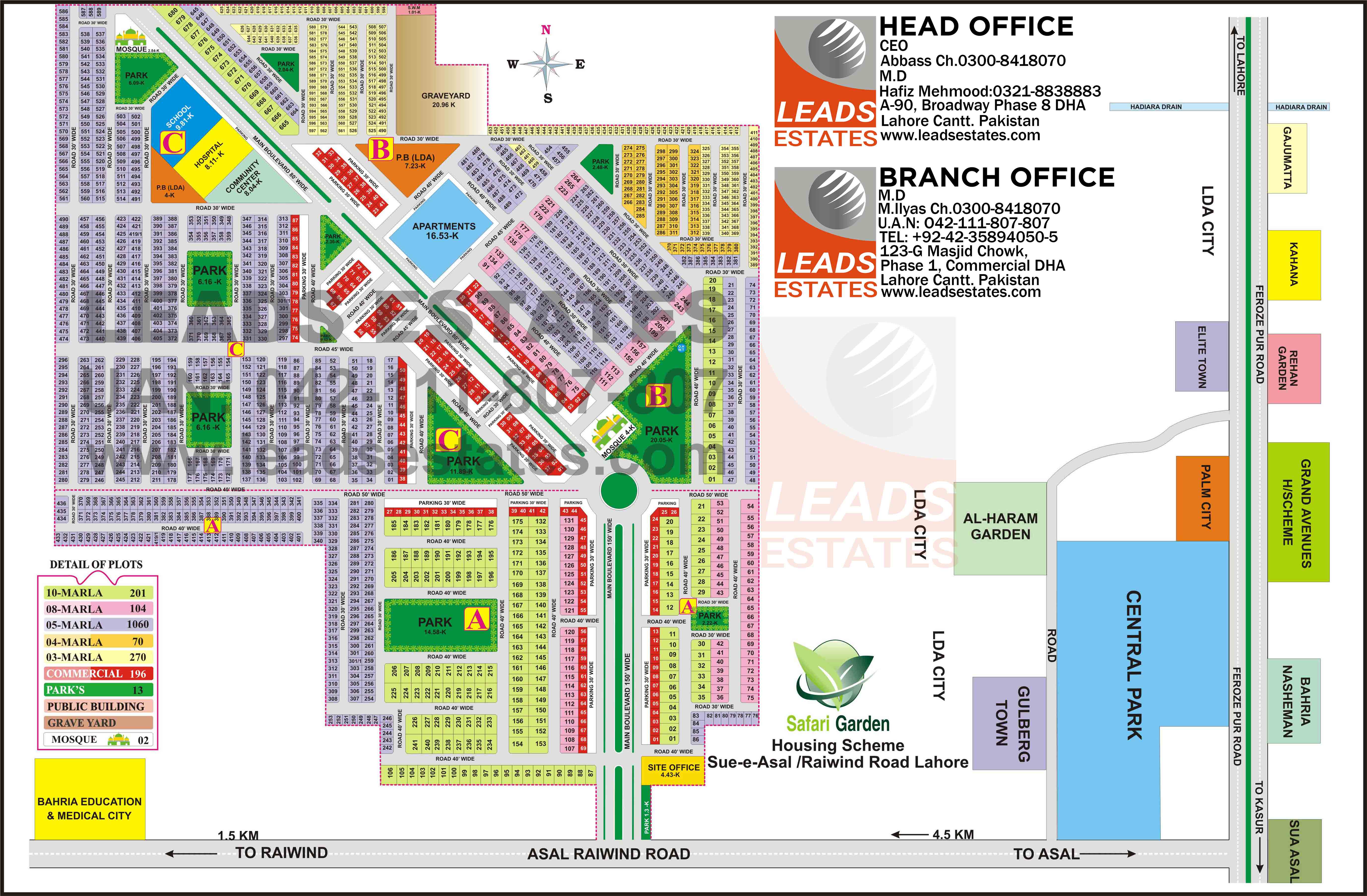 safari garden location map